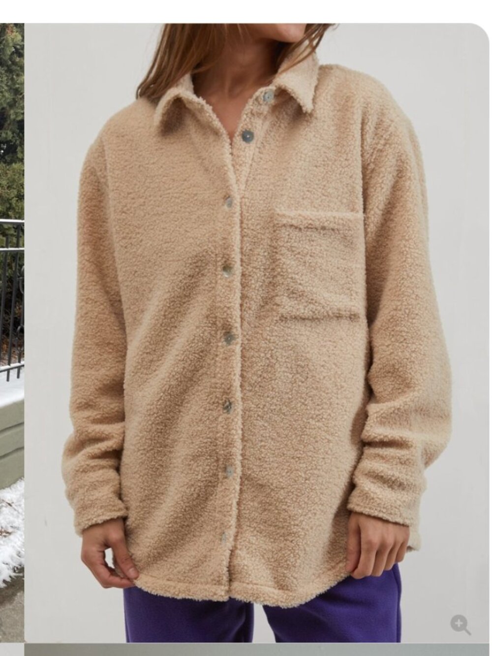 DONNI Sherpa shirt jacket S